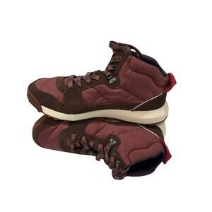 Timberland Retro Swift Women’s High Top Lace Sneakers-Medium Red Woven-Size: 9